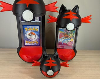 Litten Pokeball Card Holder | Transforming Pokemon TCG Art Display Stand - No Cards Included