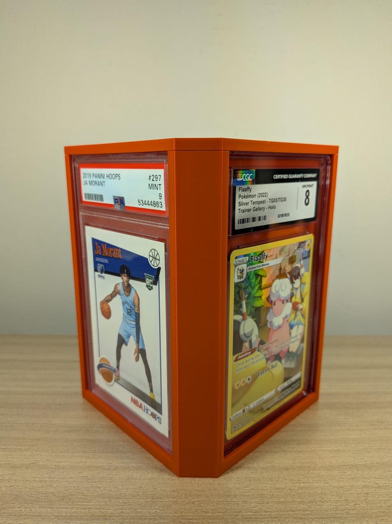 CGC/PSA Graded Card Display Box & Storage Case - Fits 4 Slabs on Display + More Inside - Custom 3D Printed TCG Holder - No Cards Included image 1