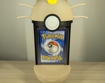 Meowth Pokeball Card Holder | Transforming Pokemon TCG Art Display Stand - No Cards Included