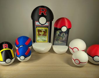 Team Rocket Themed Card Holder | Transforming Pokemon TCG Art Display Stand - No Cards Included