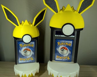Jolteon Pokeball Card Holder | Transforming Pokemon TCG Art Display Stand - No Cards Included