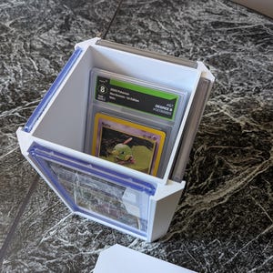 CGC/PSA Graded Card Display Box & Storage Case - Fits 4 Slabs on Display + More Inside - Custom 3D Printed TCG Holder - No Cards Included image 4