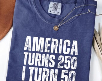 Vintage 50th Birthday Shirt 1976, America Turns 250 Tee, 50th Birthday Gift Idea, 1976 Birthday T-Shirt, Patriotic Birthday Shirt 2026
