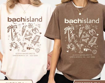 Bach Island Bachelorette Party Shirts, Custom Comfort Colors Tshirts, Coastal Bachelorette Bach Tee Gifts