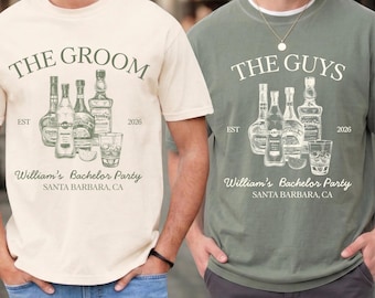 Custom Bachelor Party Comfort Colors Tee: Groom & Groomsmen, Matching Groomsmen Outfit, Bachelor Weekend Gift