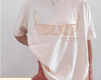Summer Bachelorette Party Shirts, Orange Main Squeeze Bach, Fresh Off The Market Shirts, Bikini Bachelorette Tees, Bach Party Gifts