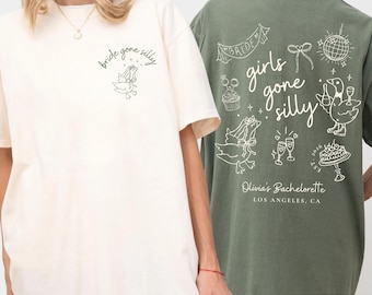 Mädchen gegangen Silly Bachelorette Party Shirt Lustige Gans Braut Tshirt Komfort Farben Benutzerdefinierte Bachelorette Brautjungfer Vorschlag Brautparty Geschenke