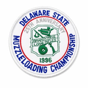 Delaware State Muzzleloading Championship Patch | Brandywine Long Rifles Embroidered (Iron and Sew On)