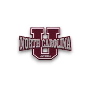 North Carolina Central Varsity Patch | Embroidered College Iron and Sew On Velcro Hat Jackman