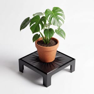 DrainTray | Plant Drain Tray | Adjustable Feet + HT Adapter + Pan | 24x24cm 3D Printed | Indoor Gardening