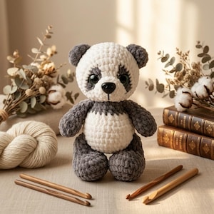 Crochet Pattern Baby Panda Amigurumi PDF | Cute Panda Plush Toy DIY | Beginner Friendly Animal Crochet Pattern | Gift Idea for Kids