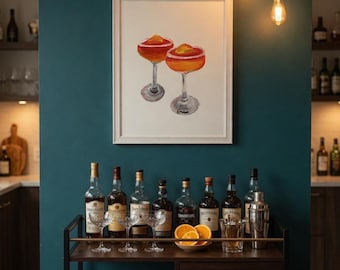 Peach Bellini Double Happiness - Drink Painting