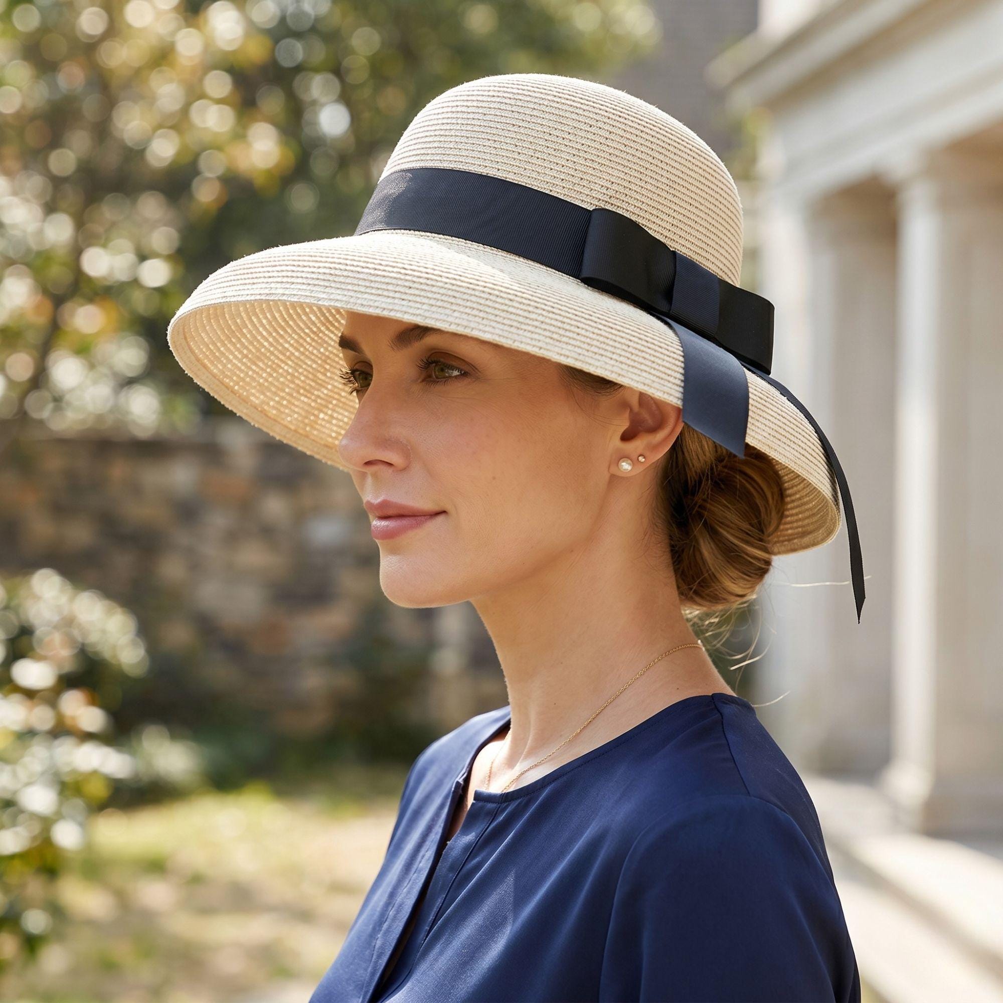 1177 Women Summer Stripes Straw Woven Sunhat Classic French Style Beret Women main image 3