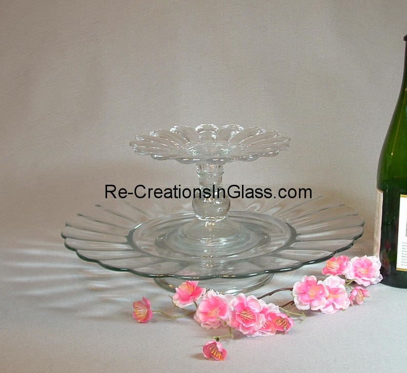 Cupcake stand. Wedding cupcake stand. Twolevel server. Etsy