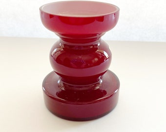 Glashutte Reinpfalz Red vase. Mid-Century vase. German made vase.