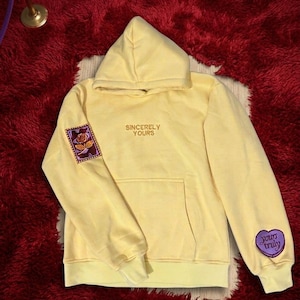 Handmade Sincerely yours Matter Salish Fleece Hoodie – Cosplay Yellow Oversized Sweatshirt image 2
