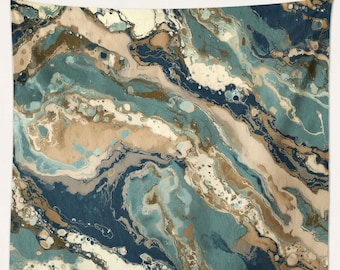 Tapiz abstracto moderno: diseño orgánico, tapiz mural contemporáneo de gran tamaño - 102
