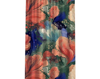 Abstract Window Curtain: Modern Organic Design Blackout Drapes, 50x84 - 104