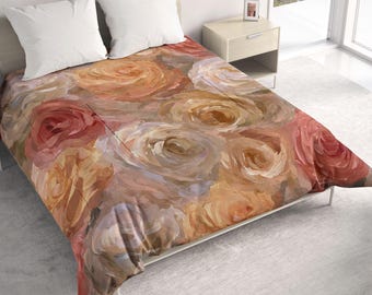Abstract Comforter: Modern Organic Design, Cotton or Polyester Lightweight All Seasons Bedding - 106