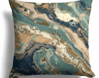 Funda de almohada abstracta moderna: diseño orgánico, cojín decorativo - 102