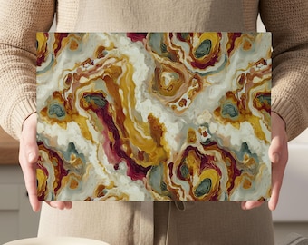 Tempered Glass Cutting Board - Abstract Art Kitchen Decor, Cheese Charcuterie Board - 105