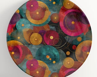 Plato abstracto moderno: diseño orgánico, vajilla irrompible para interiores y exteriores - 103