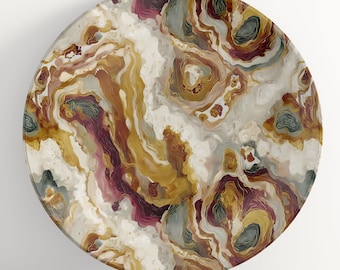 Abstract Plate: Modern Organic Design, Unbreakable Indoor/Outdoor Dinnerware - 105