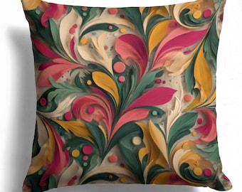 Funda de almohada abstracta moderna: diseño orgánico, cojín decorativo - 101