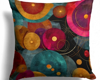 Funda de almohada abstracta moderna: diseño orgánico, cojín decorativo - 103