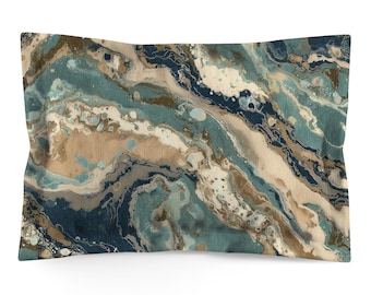 Funda de almohada abstracta moderna: diseño orgánico, algodón o poliéster, tamaño estándar o king - 102