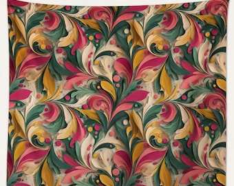Tapiz abstracto moderno: diseño orgánico, tapiz mural contemporáneo de gran tamaño - 101