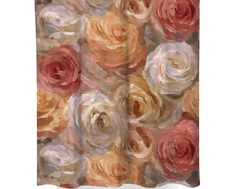 Abstract Shower Curtain: Modern Organic Design, Contemporary Bathroom Decor - 106