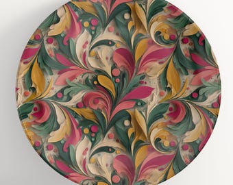 Plato abstracto moderno: diseño orgánico, vajilla irrompible para interiores y exteriores - 101