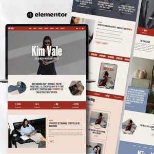 Social Media Manager Website | Elementor WordPress Template | Creative Portfolio | Personal Brand Site | Premium Website | Coach Website