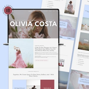 Wordpress Elementor Template for Therapist Coaches Consultants and Wellness Professionals Easy Setup Website with Free Installation Guide