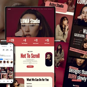 Squarespace 7.1 Website Template Creative Agency Coach Services Based Brands Launch kit with 50 Instagram Templates Matching the Wesbsite
