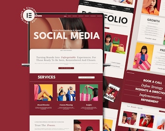 Social Media Manager Website Template | Elementor WordPress Template | Creative Portfolio Website | Personal Brand Site | Premium Website