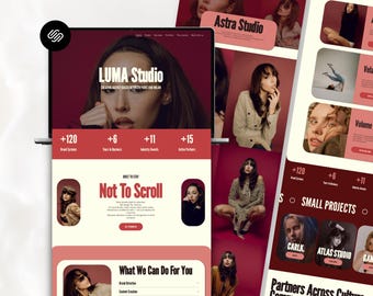 Squarespace 7.1 Template Creative Agency Website Bold Modern Portfolio & Blog Personal Brand Site Premium Website