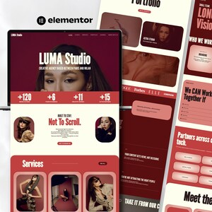 Creative Agency Website Template | Elementor WordPress Template | Bold Modern Portfolio Website | Personal Brand Site | Premium Website