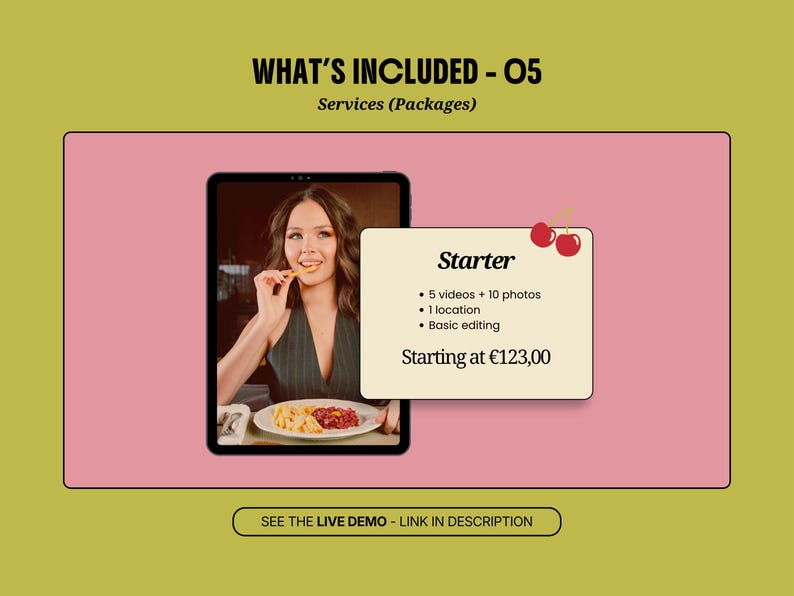 ugc portfolio one page website template canva easy to use and customize canva template for social media manager website landing page canva for influencers and service based brands, landing page canva for creative brands hero section pink and green feminine website ugc portfolio