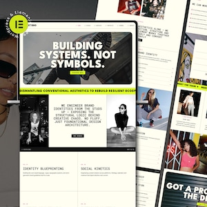 Creative Agency Website Template | Elementor WordPress Template | Bold Neon Portfolio Website | Personal Brand Site | Premium Website