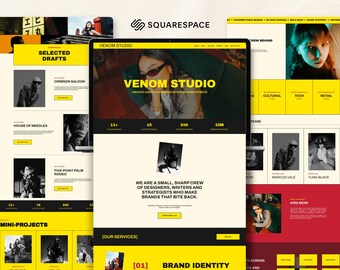 Squarespace 7.1 Premium Template for Creative Agency Digital Freelancer Coaches Consultants and Service Based Brands that want to stand out