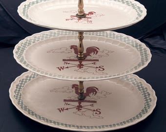 Vintage Vernon Kilns RFD 3-Tier Serving Stand