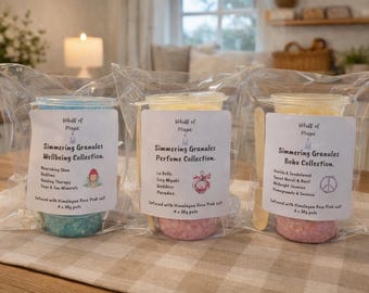 Scented Simmering Granules Pots with Himalayan Pink Salt (4 x 30g)