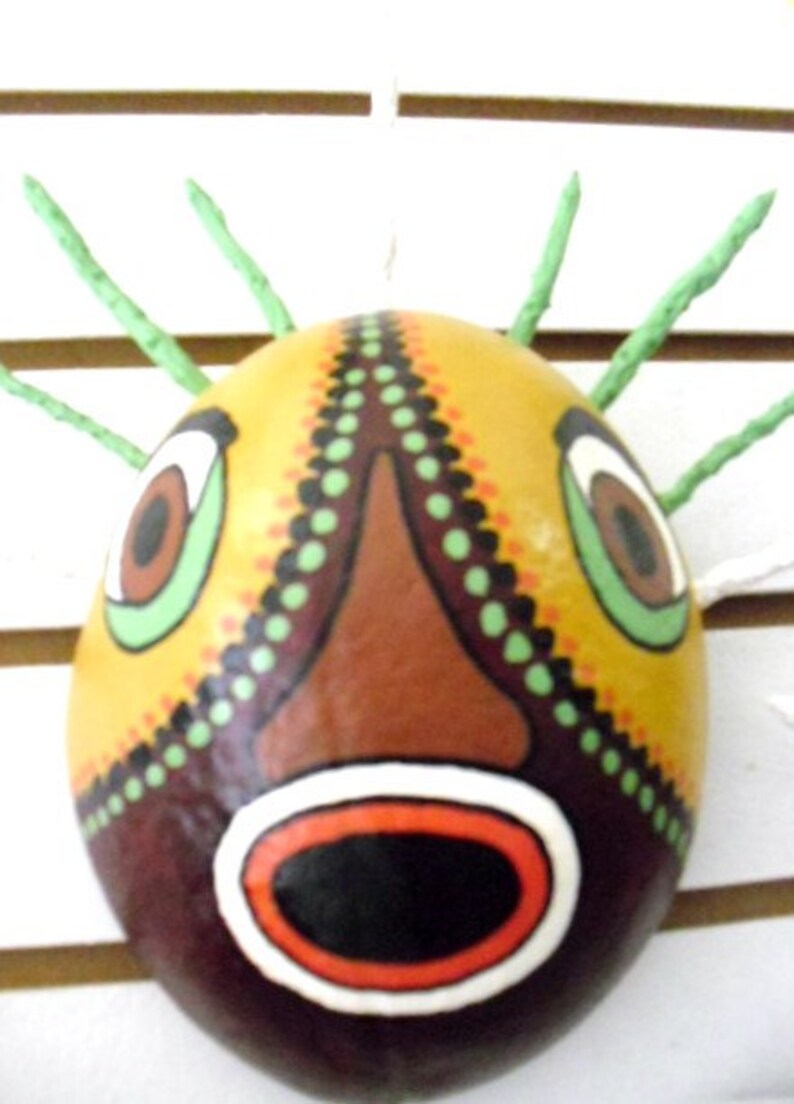 2 Colorful Caribbean Masks Carnival Masks Traditional Folk Etsy