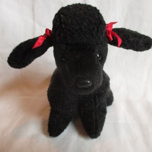 Vintage 1997 GiGi Beanie Baby Poodle Vintage Poodle Plush Black Poodle
