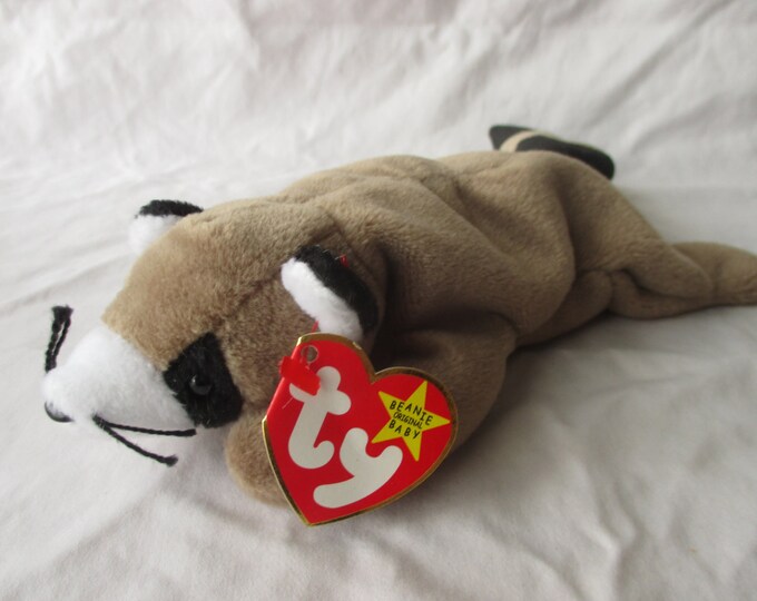 Vintage 1995 Beanie Baby Ringo the Raccon Beanie Baby Plush Etsy