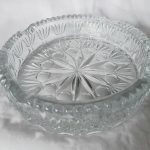 Vintage Cut Glass Cigar Ashtray