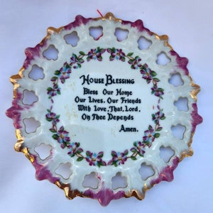 Vintage House Blessing Collectible Plate