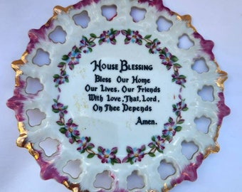 Vintage House Blessing Collectible Plate